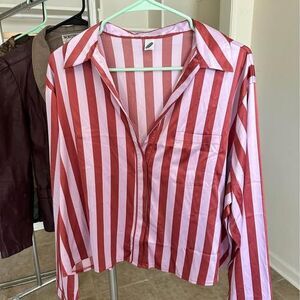 PARADE Striped Long Sleeve Pajama Shirt XL NWOT
